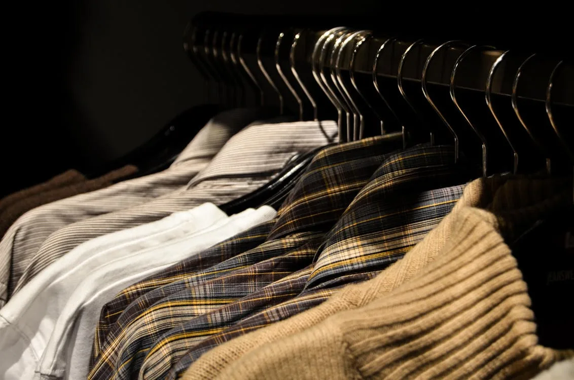 a group of clothes on swingers