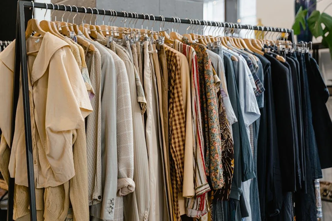 a group of clothes on swingers